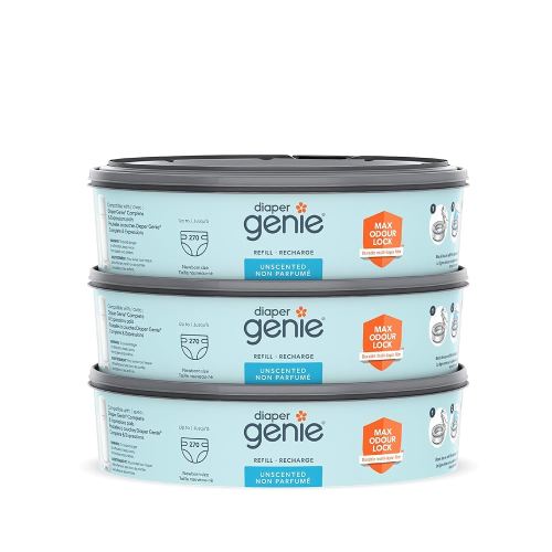 Diaper Genie Lot de 3 recharges pour seau à couches Bleu