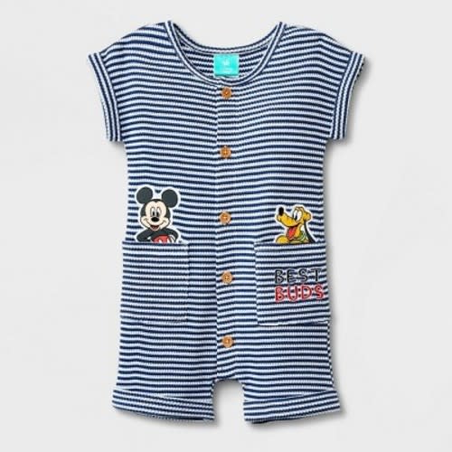 Baby Boys' Disney Mickey Mouse Romper - Blue 12M