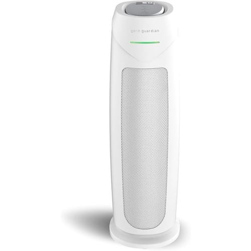 GermGuardian Home Air Purifiers, HEPA Air Purifiers for Home, UV C Light, Air Quality Sensor, HEPA Pure Filter, Covers 743 Sq.Ft, White AC4880W