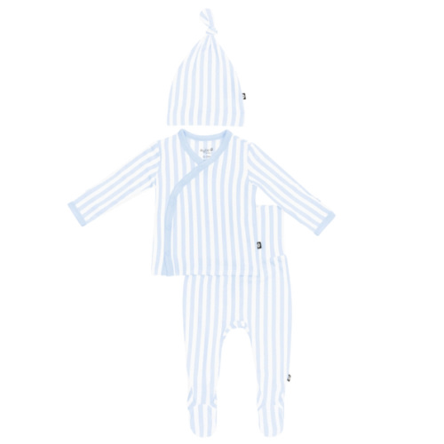 Take Me Home Set with Cap in Small Mist Stripe - NB