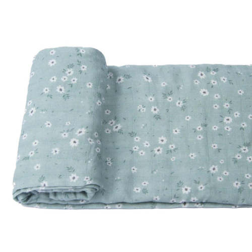 Ultra Soft Organic Swaddle Blanket | Garden Flowers