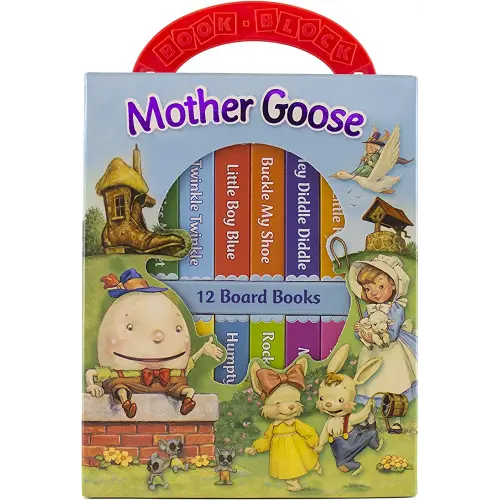 Mother Goose Deluxe My First Library 12 Board Book Block - PI Kids