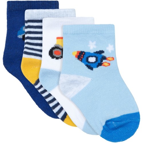 Dymples Baby Print Crew Socks 4 Pack - Multi