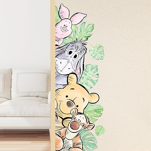 Winnie Wall Stickers for Kids, Winnie Character Wall Stickers, The Pooh Party Decorations, Winnie Removable Stickers for Baby Kids Nursery Children Room Bedroom Living Room Playroom Wall Decoration