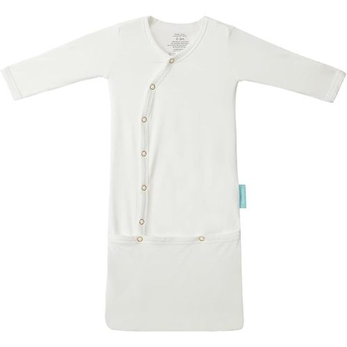 PurComfy Supersoft Baby Sleeper Gowns, Premium Bamboo Viscose Infant Nightgown Sleepers Preemie Newborn Snap Bundler