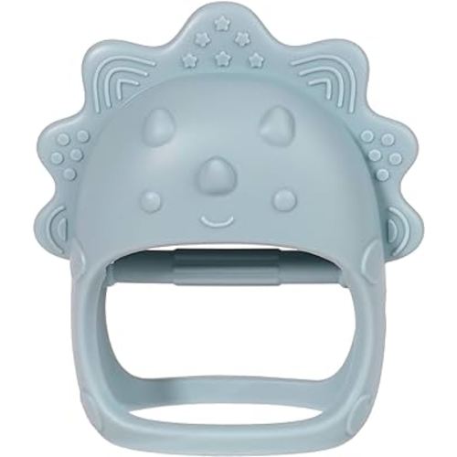 Baby Teether Toy Silicone Chew Toy for Baby, Hand Pacifier for Teething Baby, Easy to Hold Teething Toy (Blue)