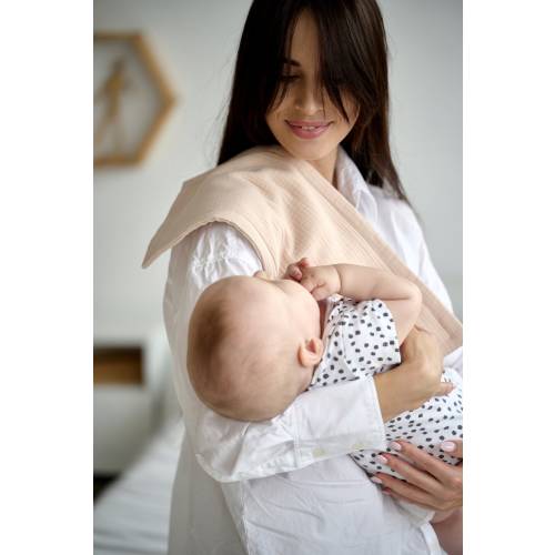 Muslin Burp Cloth, Organic Cotton Burping Cloth, Color SAND Set of 3