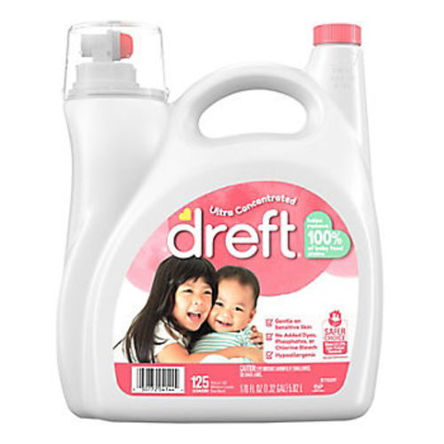 Dreft Ultra Concentrated Liquid Laundry Detergent, 125 loads/170 oz.
