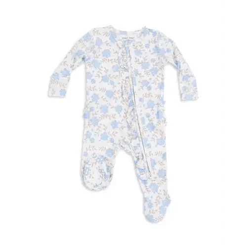 Girls' Floral Two-Way Ruffle Zipper Footie - Baby / 3-6M