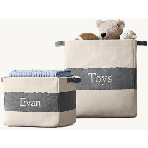 Vintage Canvas Storage - Charcoal | RH Baby & Child