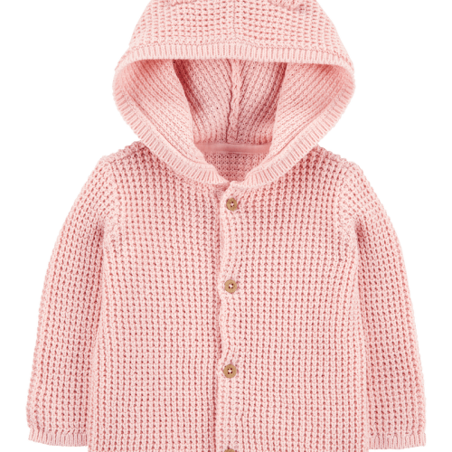 Pink Baby Hooded Cardigan | Carter’s Oshkosh Canada