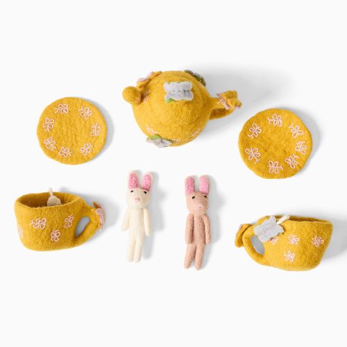 Felt Tea Set w/ Bunnies