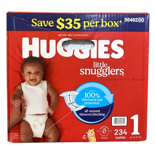 HUGGIES Huggies Little Snugglers Baby Diapers Size 1 (up to 14 Lbs) 234 Counts