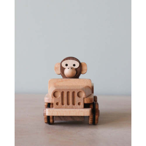 Wooden Animal Pull-Back Car– Odin Parker