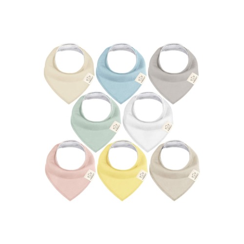 8-Pack Organic Bandana Bibs