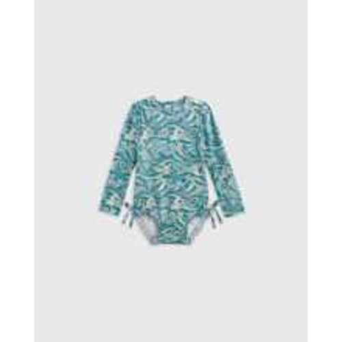 Long Sleeve Tie One-Piece Swimsuit - Baby