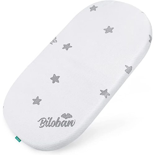 Bassinet Mattress Pad (13"x 30"x 0.8"), Compatible with SNOO Smart Sleeper Baby Bassinet, Waterproof Breathable Soft Bassinet Mattress Pad, Baby Foam with Removable Zippered Cover White