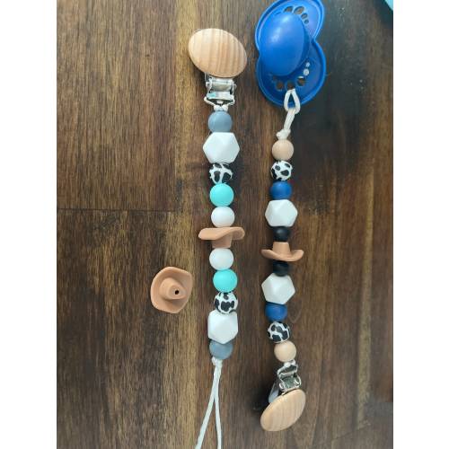 Cowboy Pacifier Clip