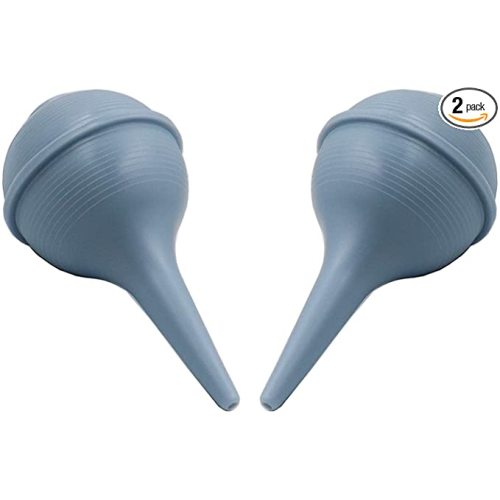 Comfort Axis Baby Bulb Style Ear Wax and Nasal Aspirator, 2 Ounces, 2 Pack, Blue