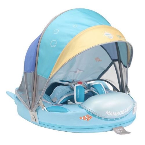 Mambobaby Sunny Navigator Baby Pool Float with Canopy-Coral Pink
