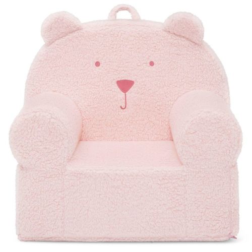 babyGap by Delta Children Faux Shearling Bear Chair - Greenguard Gold Certified, Color: Blush
