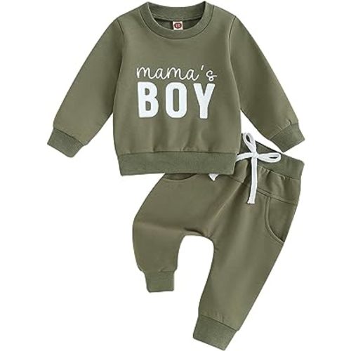 YINGISFITM Fall Baby Boy Clothes Toddler Crewneck Sweatshirt Long Sleeve Shirt Jogger Pants Fall Winter Outfits