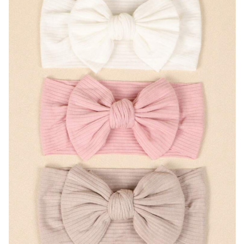 3pcs/Set Baby Striped Bow Headband, Soft Elastic Hairbands For Infant Girls, Suitable For All Seasons Love Valentine