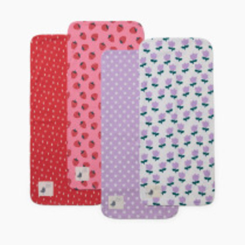 Small Story Burp Cloth (4 Pack) - Berry Sweet, Os