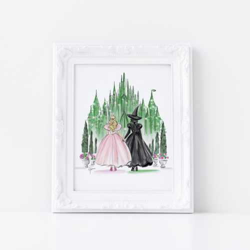 Off to See the Wizard Art Print (Fashion Illustration Print - Home Decor - Wall Decor -Princess Art) By Melsy’s Illustrations