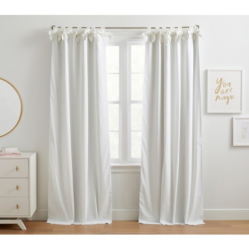 Tie-Top Eyelet Blackout Curtain