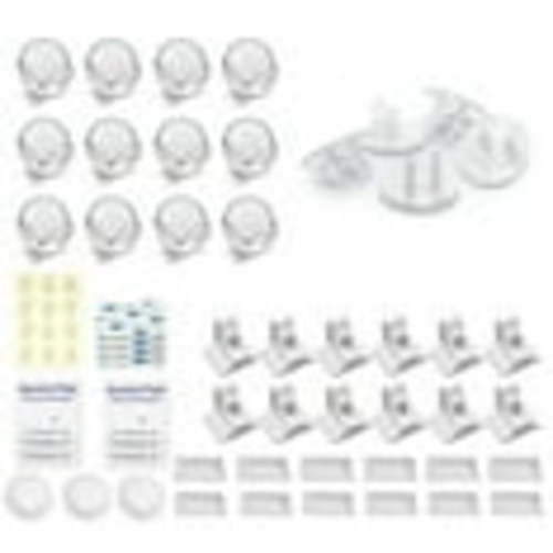Baby Proof Me Child Safety Bundle – 24-Pack Outlet Covers, 12-Pack Corner Protectors, 12-Pack Magnetic Cabinet Locks – Home Safety Kit for Babies and Toddlers