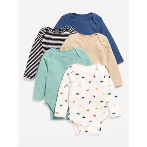 Long-Sleeve Bodysuit 5-Pack for Baby