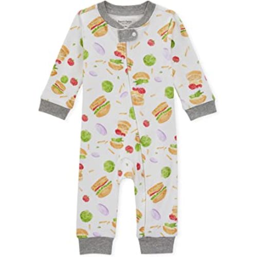 Burt's Bees Baby baby-boys Sleep and Play Pjs, 100% Organic Cotton One-piece Zip Front Romper Jumpsuit Pajamas