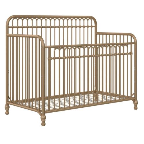 Little Seeds Ivy 3-in-1 Convertible Metal Crib - Gold