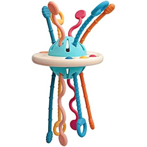 LiKee Baby Sensory Toys Montessori Pull String Learning Ropes with Simple Bubble &Sliding Balls for Motor Skills,Tactile Stimulation,Infants Toddlers Boys Girls 18+ Months Old