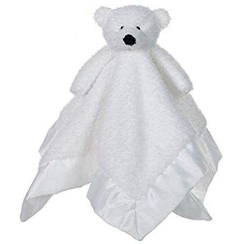 Apricot Lamb Stuffed Animals Soft Security Blanket White Polar Bear Infant Nursery Character Blanket Luxury Snuggler Plush(White Polar Bear, 14 Inches)
