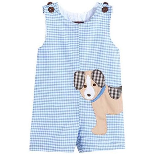 Baby Boys Applique Shortall Overalls Romper