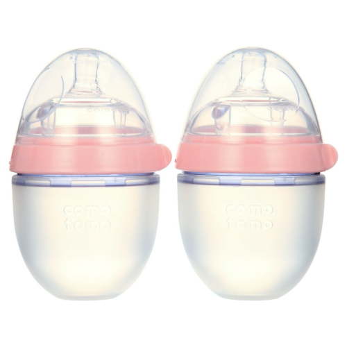 Comotomo Baby Bottle, Pink, 5 Ounce (2 Count)