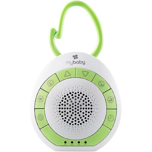 MyBaby Baby Sound Machine, White Noise Sound Machine for Baby, Travel and Nursery. 4 Soothing Sounds, Integrated Clip, Small and Lightweight. Great for Baby Registry Searches