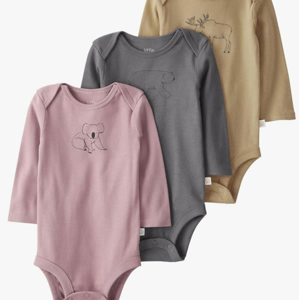 little planet by carter's Baby 3-pack Long Sleeve Bodysuits Made With Organic Cotton