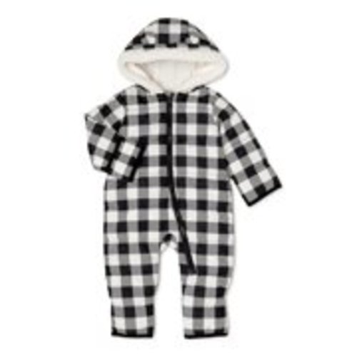 Wonder Nation Unisex Baby Check Pram, Sizes 0M-9M