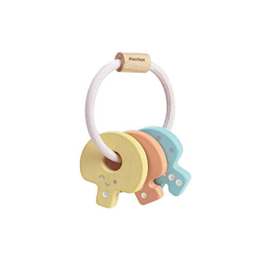 PlanToys Key Rattle Baby Gift (Pastel or Natural)