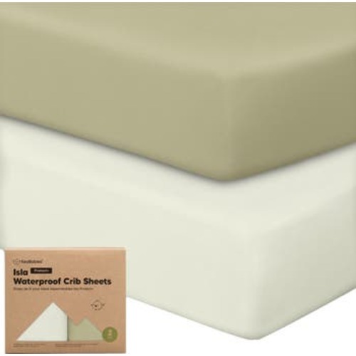 2-Pack Isla [Protect+] Waterproof Crib Sheets