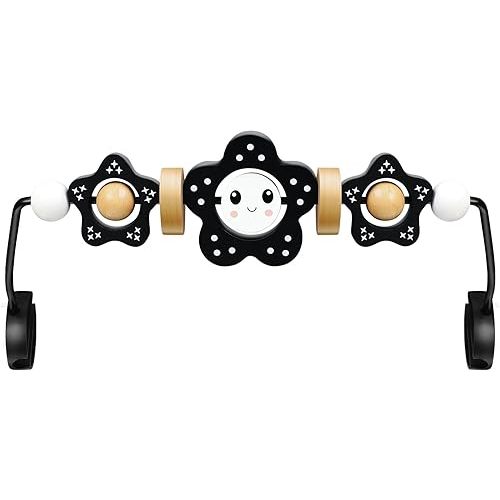 Baby Bouncer Toy Bar, Compatible with Baby Bjorn Bouncer, Wooden Baby Bouncer Toy Bar Attachment, Child-Friendly Materials, Rotatable Baby Sensory Toy for Babies