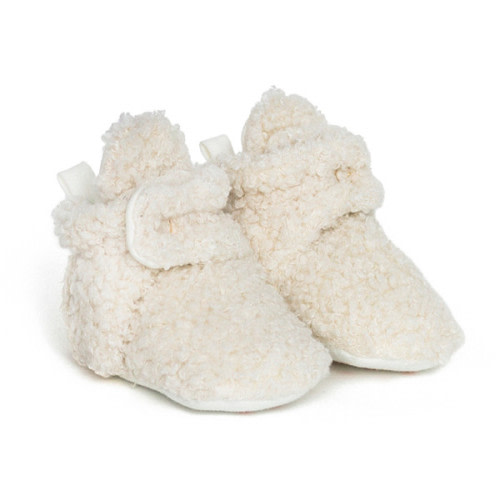 Sherpa Snap Booties Ivory