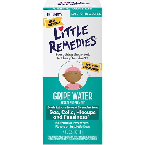 Little Remedies Gripe Water-No Alcohol, Sodium Bicarbonate, Artificial Color & Gluten Free-Safe for Newborns, 4 Fl. Oz (Pack of 1) - 4 Fl Oz (Pack of 1) - Gripe water