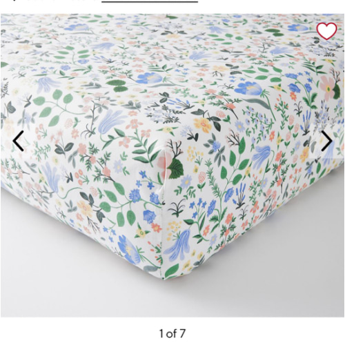 Rifle Paper Co. Bramble Fields Organic Crib Fitted Sheet | Pottery Barn Kids