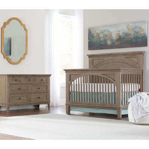 Westwood Leland 2 Piece Nursery Set - Crib and 6 Drawer Dresser in Sandwash