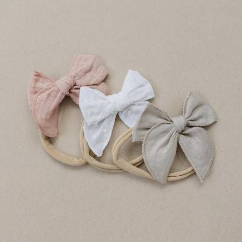 Set of 3 Basic Everyday Baby Bow Headbands Baby Headwrap - Etsy