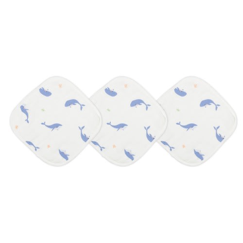 Whale Washcloth Set